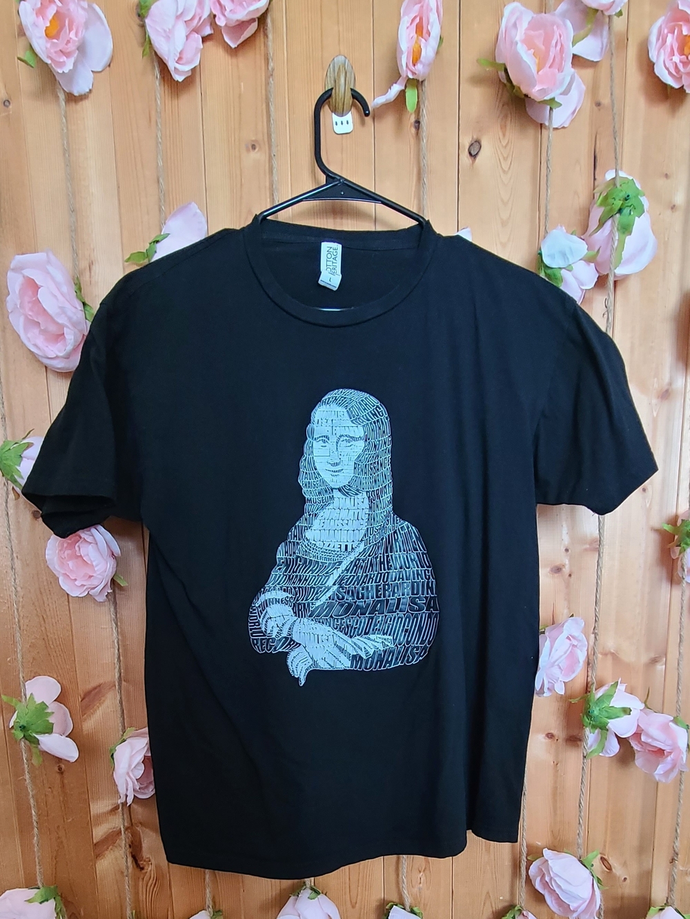Unisex Black Mona Lisa Graphic Tee